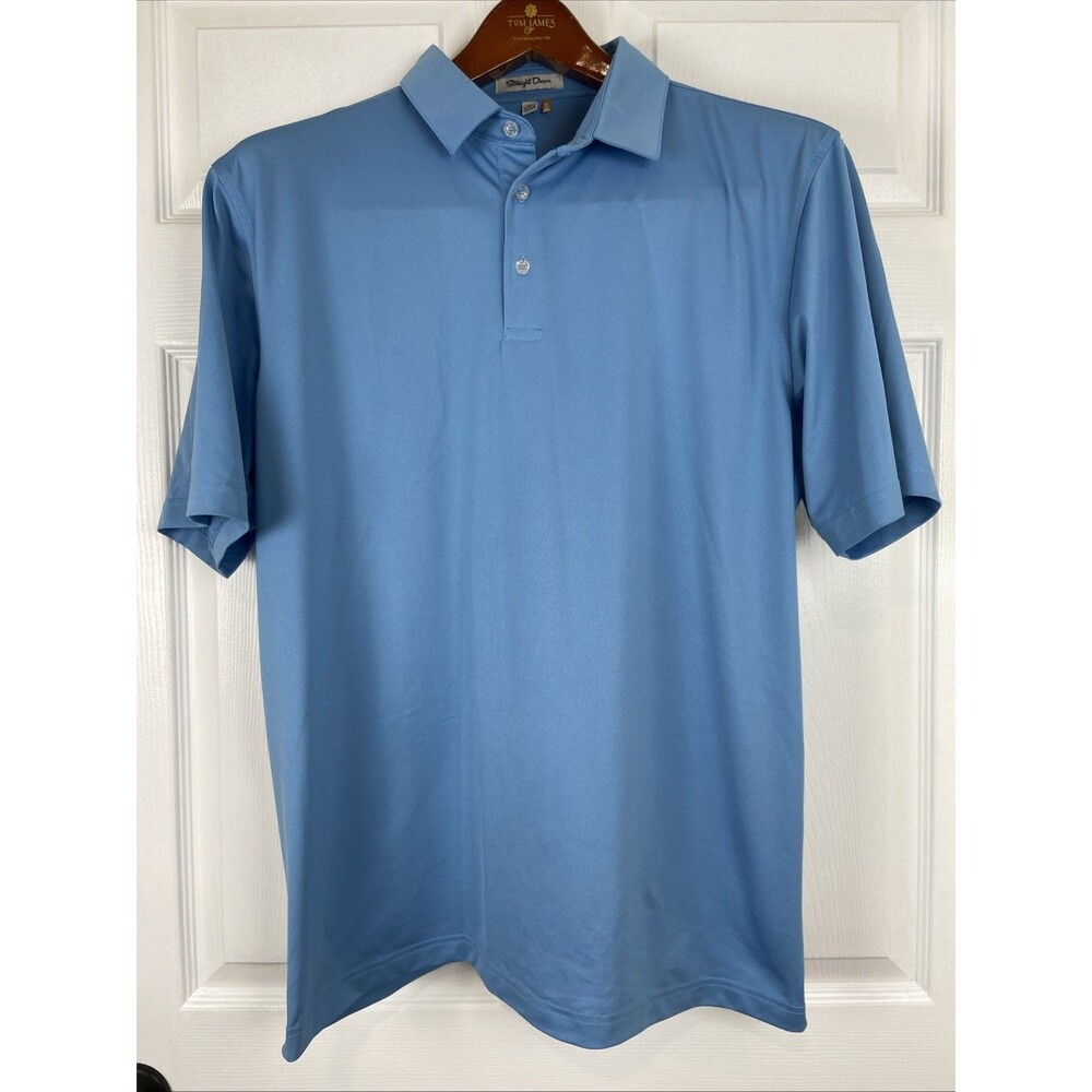 Straight Down Performance Mens XL Solid Blue Golf Polo
